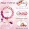 Silicone Beaded Keychain Wristlet Key Ring Bracelet Cute Plum Car Key Chain Holder for Women Girls